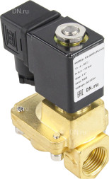 Клапан электромагнитный VS400-NT-NC-24VAC 1/2″ Ду15 Ру16 пилотного действия двухходовой, корпус - латунь, присоединение - внутренняя резьба, уплотнение - NBR, нормально-закрытый, катушка - 24В AC