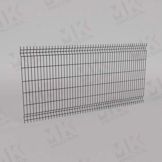 3Д забор черный (RAL 9005) 2500х3000х5 Light в Сургуте
