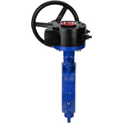 Затвор дисковый поворотный WBV3434Pf-2W-Fb-R Ду300 Ру16 корпус - углеродистая сталь WCB, диск - углеродистая сталь WCB, футерованный PTFE, уплотнение - PTFE, межфланцевый, с редуктором