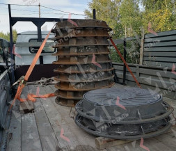 Люк чугун канализационный Т тяжелый ГОСТ 3634-2019 с замком