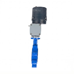 Затвор дисковый поворотный WBV1616E-2W-Fb-H Ду150 Ру16 LUG межфланцевый, корпус - чугун QT450, диск - чугун QT450, уплотнение - EPDM, с электроприводом четвертьоборотным QTSA-N-020EM-O0-220VAC с пружинным возвратом