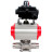 Кран шаровой BV3131P(3pc)-FP-W-ISO-H LONG Ду10 Ру63 полнопроходной, корпус - нержавеющая сталь 304, уплотнение - PTFE, под приварку, с пневмоприводом PA-DA-052, пневмораспределителем 4M310-08 AC220V и БКВ APL-410N EX в Сургуте