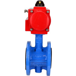 Затвор дисковый поворотный WBV1313E-2W-F-H Ду50 Ру16 фланцевый, корпус - чугун GGG40, диск - чугун GGG40, уплотнение - EPDM, с пневмоприводом PA-DA-105 двойного действия