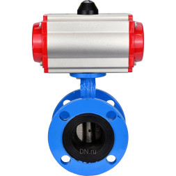 Затвор дисковый поворотный WBV1313E-2W-F-H Ду50 Ру16 фланцевый, корпус - чугун GGG40, диск - чугун GGG40, уплотнение - EPDM, с пневмоприводом PA-DA-105 двойного действия