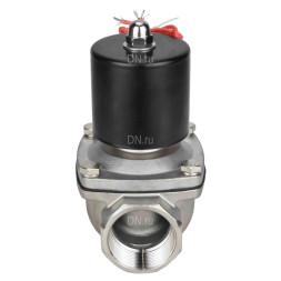 Клапан электромагнитный VS131-VT-NC-24VAC 1 1/2″ Ду40 Ру10 прямого действия двухходовой, корпус - сталь нержавеющая 304, присоединение - внутренняя резьба, уплотнение - VITON, нормально-закрытый, катушка - 24 В AC