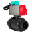 Кран шаровой BV4242E-FP-GRM-ISO Дн100 Ру10 полнопроходной, корпус - НПВХ, шар - НПВХ, уплотнение - EPDM, с пневмоприводом PA-SA-083 и магнитным переключателем ALS200D в Сургуте