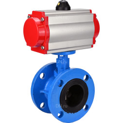 Затвор дисковый поворотный WBV1313E-2W-F-H Ду80 Ру16 фланцевый, корпус - чугун GGG40, диск - чугун GGG40, уплотнение - EPDM, с пневмоприводом PA-DA-105 двойного действия