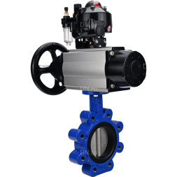 Затвор дисковый поворотный WBV1631E-2W-Fb-H Ду125 Ру16 LUG корпус - чугун QT450, диск - нержавеющая сталь 304, уплотнение - EPDM, с пневмоприводом PA-DA-105-1, пневмораспределителем 4M310-08 DC24V, БКВ APL-510N EX и БПВ AFC2000