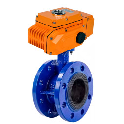 Затвор дисковый поворотный WBV1313E-2W-F-H Ду80 Ру16 фланцевый, корпус - чугун GGG40, диск - чугун GGG40, уплотнение - EPDM, с 1/4-оборотным электроприводом QT-N-020EM-O1-380VAC-У1 380В HARK