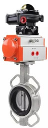 Затвор дисковый поворотный WBV3432P-2W-Fb-H Ду125 Ру16, корпус - углеродистая сталь WCB, диск - нержавеющая сталь 316L, уплотнение - PTFE, с пневмоприводом PA-SA-140 с возвратными пружинами, с БКВ APL-510N EX