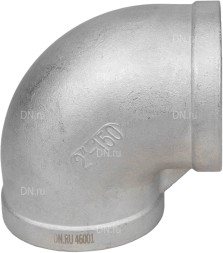 Отвод (уголок) ВР-ВР-304 1 1/4″ Ду32 Ру16 угол 90°, корпус - нержавеющая сталь 304, присоединение - внутренняя / внутренняя резьба